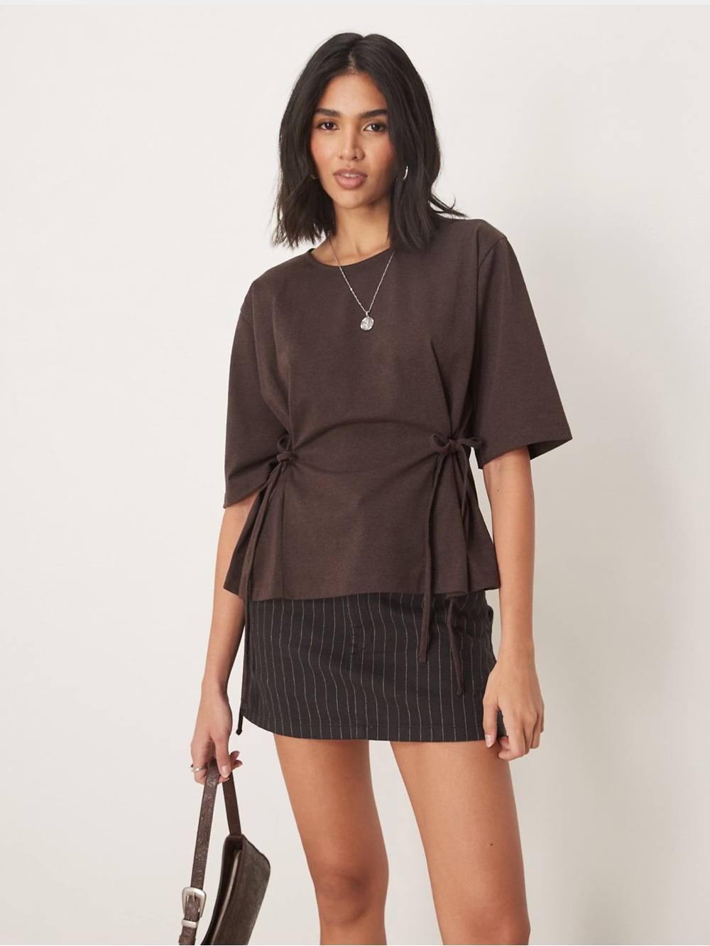 ASOS DESIGN Oversized T-shirt with Tie Detail